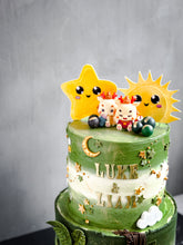 Load image into Gallery viewer, Elegant bespoke cake by Kaki Desserts, featuring intricate designs and vibrant colors, perfect for special occasions.