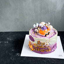 Load image into Gallery viewer, Delicious bespoke cakes by Kaki Desserts, featuring intricate designs and vibrant colors on a decorative display.