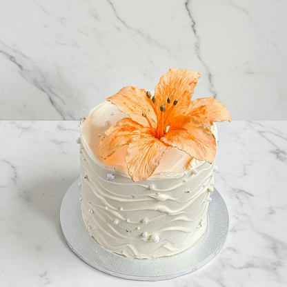 White Hibiscus Cake v1 – Marble